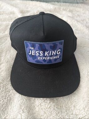 Peloton Black Snapback Hat with Blue Patch - The Jess King Experience